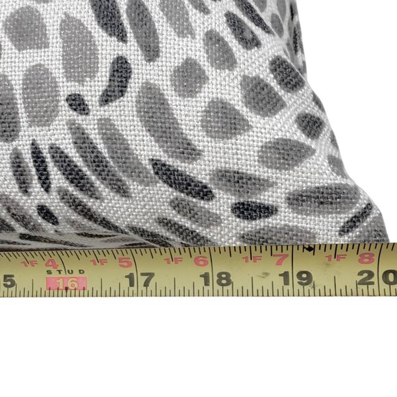 Decorative Throw Pillow 20" Feather Down Cream Shades of Gray Abstract Animal - Picture 6 of 8